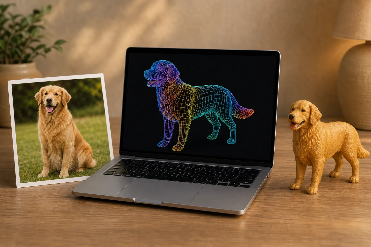 From pet photo to 3D model to physical figurine